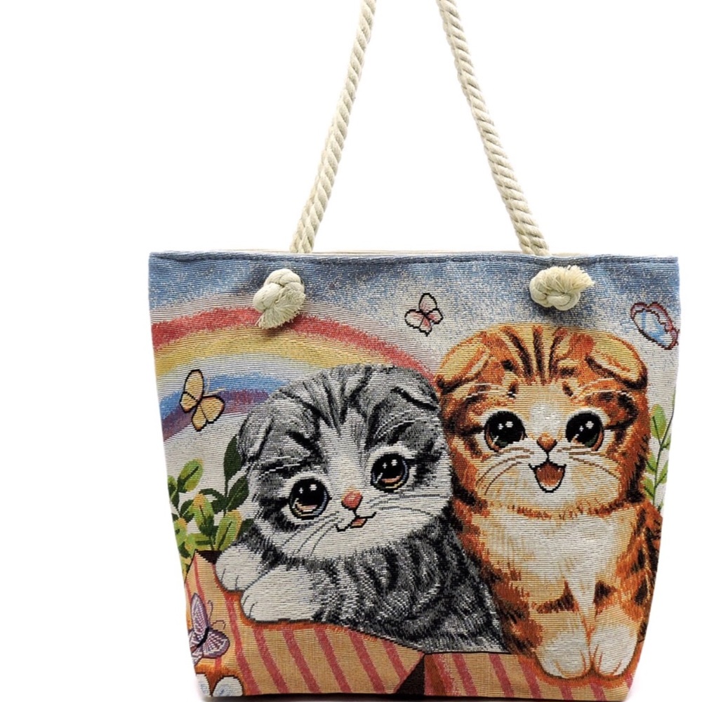 Oversized Canvas Kitty Tote